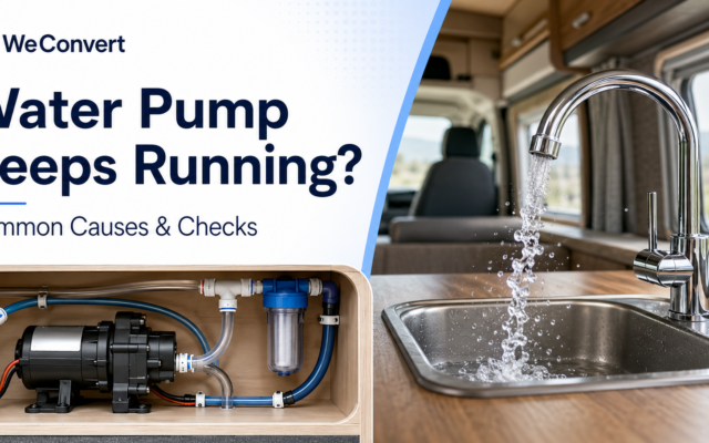 Campervan water pump keeps running - help and tips.